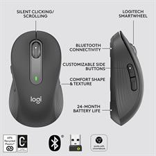 Logitech Signature M650 Silent Mouse Graphite/Off-white