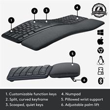 Logitech ERGO K860 Split Keyboard For Business (Open Box)