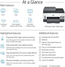 HP 750 Smart Ink Tank - All in One with ADF & Duplex