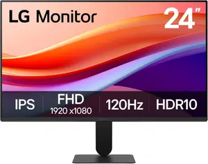 LG 24U411A-B 24-inch Full HD (1920 x 1080) IPS Computer Monitor, 120Hz, HDR10, Reader Mode, Flicker Safe, HDMI, Slim Stand Base, Black 
