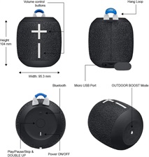 Logitech Ultimate Ears UE WONDERBOOM 2 Bluetooth Speaker
