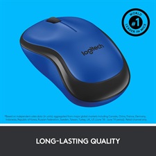 Logitech  M221 Silent Wireless Mouse (Blue/Charcoal/Red)