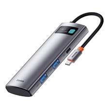 Baseus Metal Gleam Series 7-In-1 Multifunctional Type-C HUB Docking Station