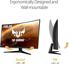 ASUS TUF Gaming VG32VQ1B Curved Gaming Monitor – 31.5 inch WQHD (2560x1440), 165Hz, 1ms (MPRT)