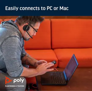 HP Poly Blackwire c3220 Stereo USB-C Headset with USB-C/A Adapter 