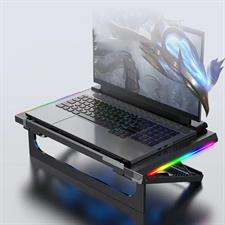 R8 MAX Six Fan Gaming Laptop Cooler Two USB Port RGB Lighting Laptop Cooling Pad Notebook Stand for 12-17 inch Laptop