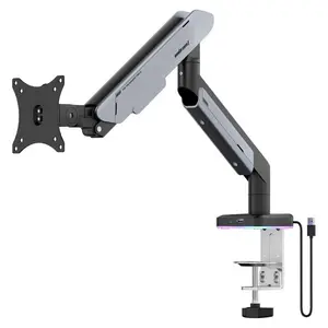 Anda Seat Stealth Pro II A9 RGB Ergonomic Single Monitor Arm – Black Titanium (AD-W-A9X-1S-BT)