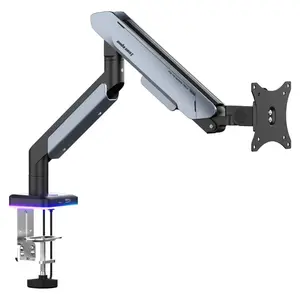 Anda Seat Stealth Pro II A9 RGB Ergonomic Single Monitor Arm – Black Titanium (AD-W-A9X-1S-BT)