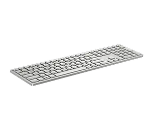 HP 970 Programmable Wireless Keyboard (Silver) - Bluetooth & 2.4 GHz Wireless Multi-Device Connectivity - USB-C Rechargeable Battery - 24 Programmable Keys - Works with Windows & MacOS