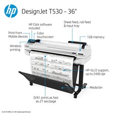 HP DesignJet T530 36 inch Plotter