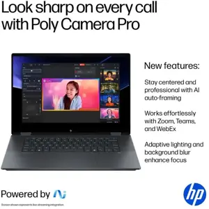 HP OmniBook X Flip 16-as0023dx | Intel® Core™ Ultra 7 256V Processor | 16GB DDR5 Ram | 1TB SSD | 16″ 2K (1920 x 1200) IPS LED Display (400 nits) Touchscreen | Intel® Arc™ 140V GPU (8 GB) | Windows 11 | Eclipse gray |