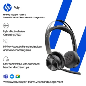 Poly Voyager Focus 2 USB-C Wireless Headset with USB-C/A Adapter & Charging Stand