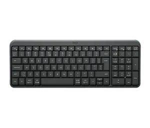 Logitech K250 Bluetooth Keyboard with Numpad, Easy Connectivity, Compact Wireless Keyboard, Spill-Resistant, Comfortable Keys - Windows/MacOS - Graphite 