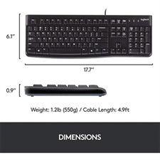 Logitech K120 Full Size USB Keyboard