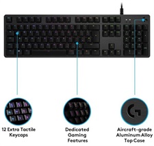 Logitech G512 Carbon RGB Mechanical Gaming Keyboard - GX Blue Switch