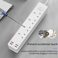 WIWU U02 Power Strip PD 20W Fast Charging Desktop Charging Station with USB A and USB C Ports