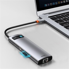 Baseus Metal Gleam Series 8-in-1 Multifunctional Type-C HUB Docking Station