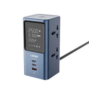 LDNIO SC2 45W Universal Power Strip with USB-C PD & QC3.0 – 2500W Max