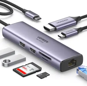 UGREEN 60515 Revodok 7-in-1 USB-C Hub 4K@60Hz HDMI 100W PD 