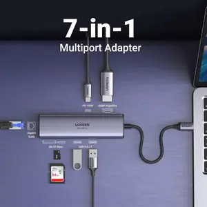 UGREEN 60515 Revodok 7-in-1 USB-C Hub 4K@60Hz HDMI 100W PD 
