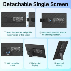 V2com Laptop Screen Extender 15.6" P5 - Portable and Plug and Play Monitor