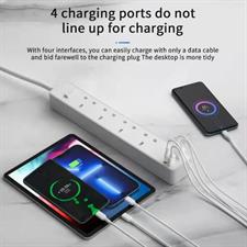 WIWU U02 Power Strip PD 20W Fast Charging Desktop Charging Station with USB A and USB C Ports