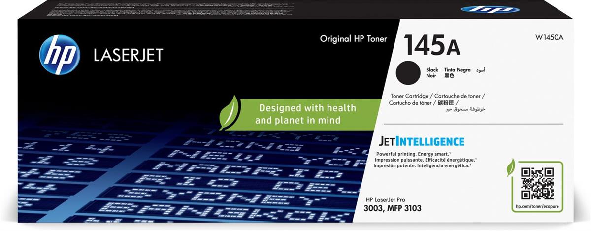 HP 145A Black Original LaserJet Toner Cartridge (W1450A)