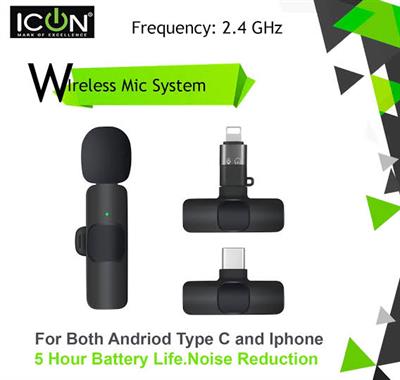 Icon K8 Wireless Microphone For C Type and Iphone