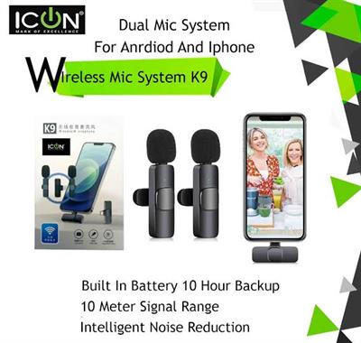 Icon K9 Wireless Microphone For C Type and iPhone 