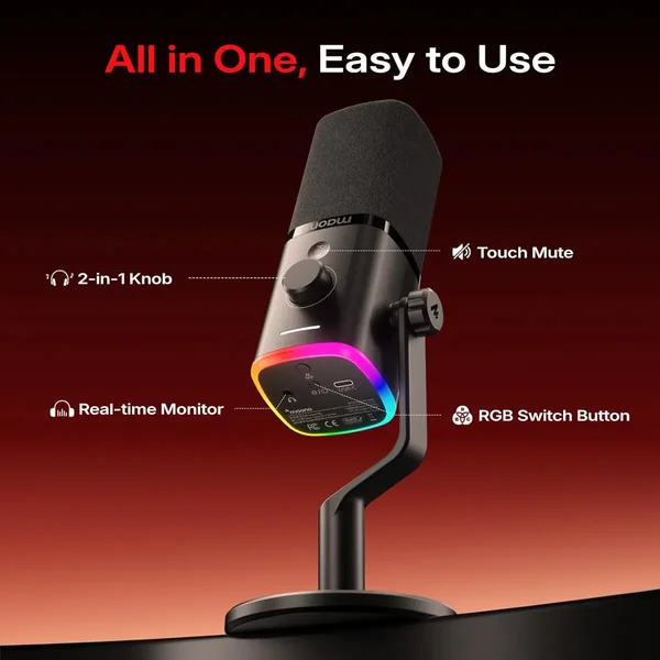 Maono PD100W Wireless Dynamic Microphone