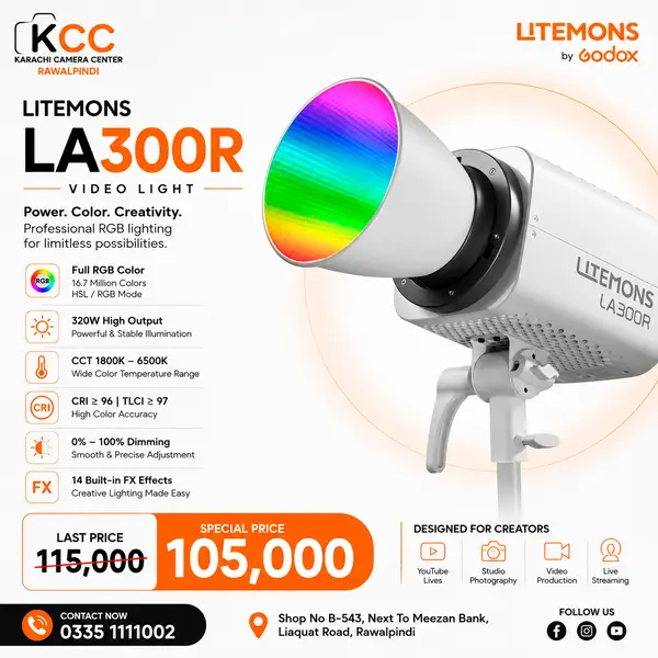 Litemons LA300R RGB Video Light