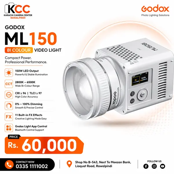 Godox ML150 Bi Colour Video Light