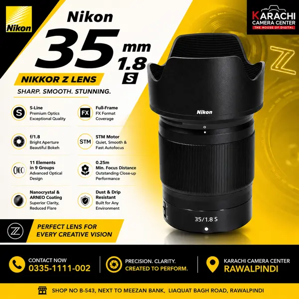 Nikon 35mm 1.8S Lens 