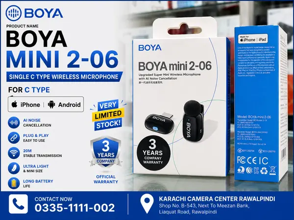 BOYA mini 2-06 Single C-Type Wireless Microphone