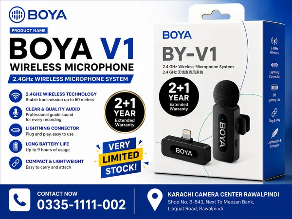 Boya BY V1 Wireless Collar Microphone For iPhone 