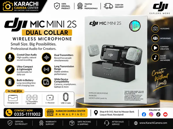 DJI Mic Mini 2S Dual Collar Wireless Microphone