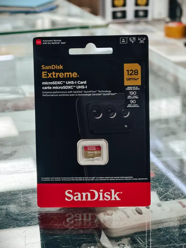 SanDisk Extreme 128GB microSDXC UHS-I Memory Card