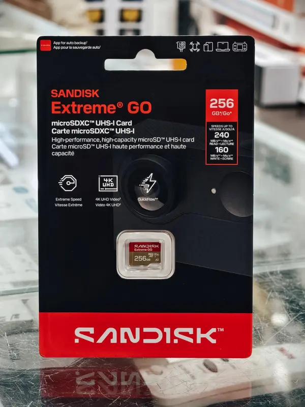 SanDisk Extreme GO 256GB microSDXC UHS-I Memory Card