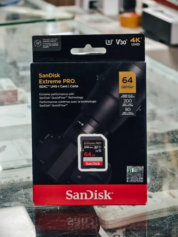 SanDisk Extreme PRO 64GB SDXC UHS-I U3 V30 Memory Card