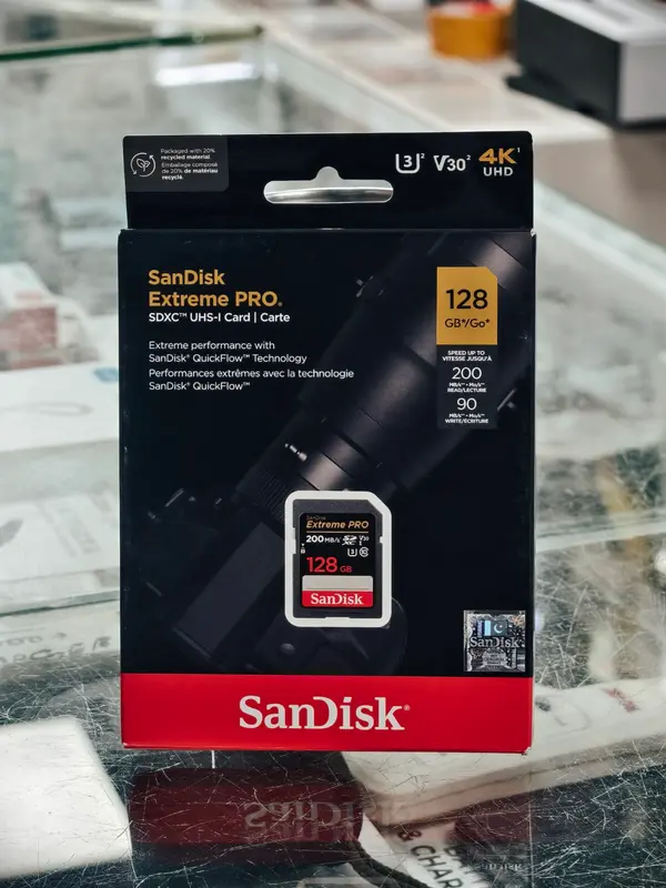 SanDisk Extreme PRO 128GB SDXC UHS-I U3 V30 Memory Card