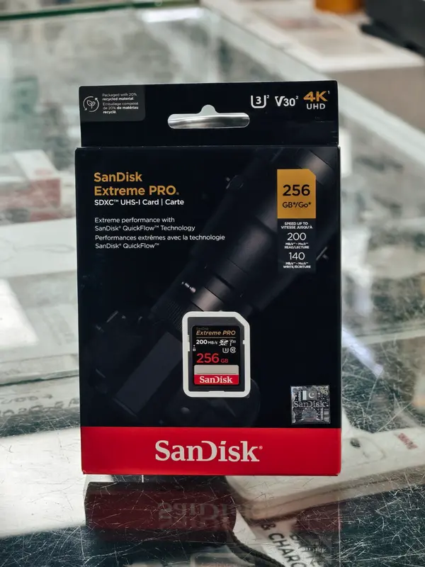 SanDisk Extreme PRO 256GB SDXC UHS-I U3 V30 Memory Card
