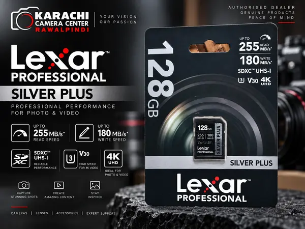 Lexar Professional SILVER PLUS 128GB SDXC UHS-I U3 V30 Memory Card