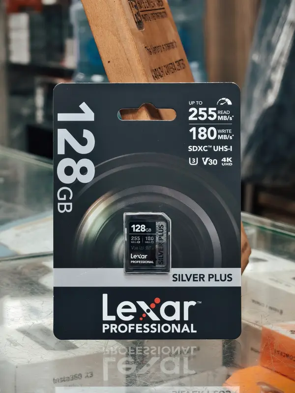 Lexar Professional SILVER PLUS 128GB SDXC UHS-I U3 V30 Memory Card