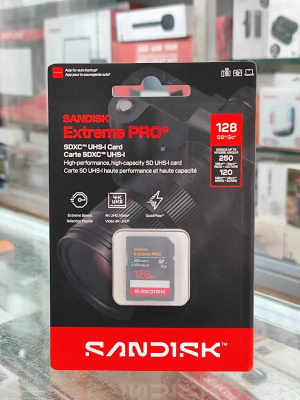 SanDisk Extreme PRO 128GB SDXC UHS-I U3 V30 Memory Card