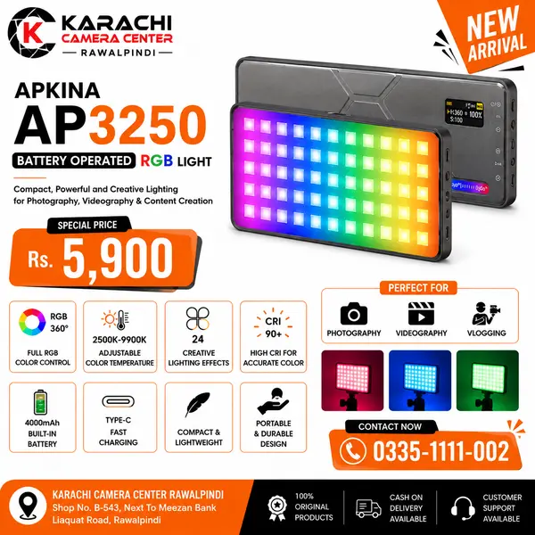 Apkina 3250 Battery Operated RGB Light 