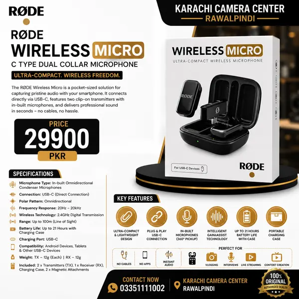 RØDE Wireless Micro USB-C Dual Collar Microphone