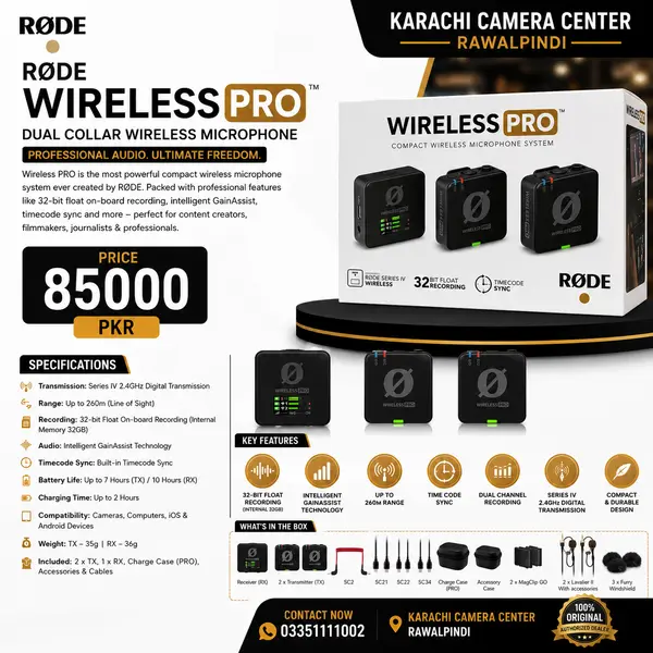 Rode Wireless Pro Dual Collar Microphone
