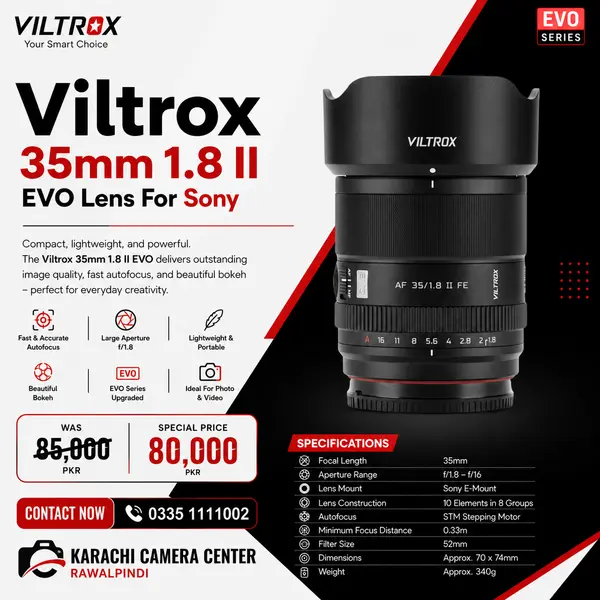 Viltrox AF 35mm F1.8 II EVO Lens for Sony E-Mount