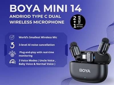BOYA Mini 14 Dual Wireless Mic For Type Mobile Phone 