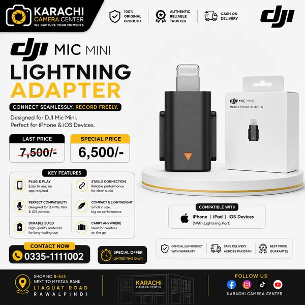 DJI Mic Mini Lightning Adapter